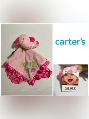 🆕CARTER’S - NWT - INFANT ELEPHANT PLUSH SNUGGLE LOVEY BLANKET